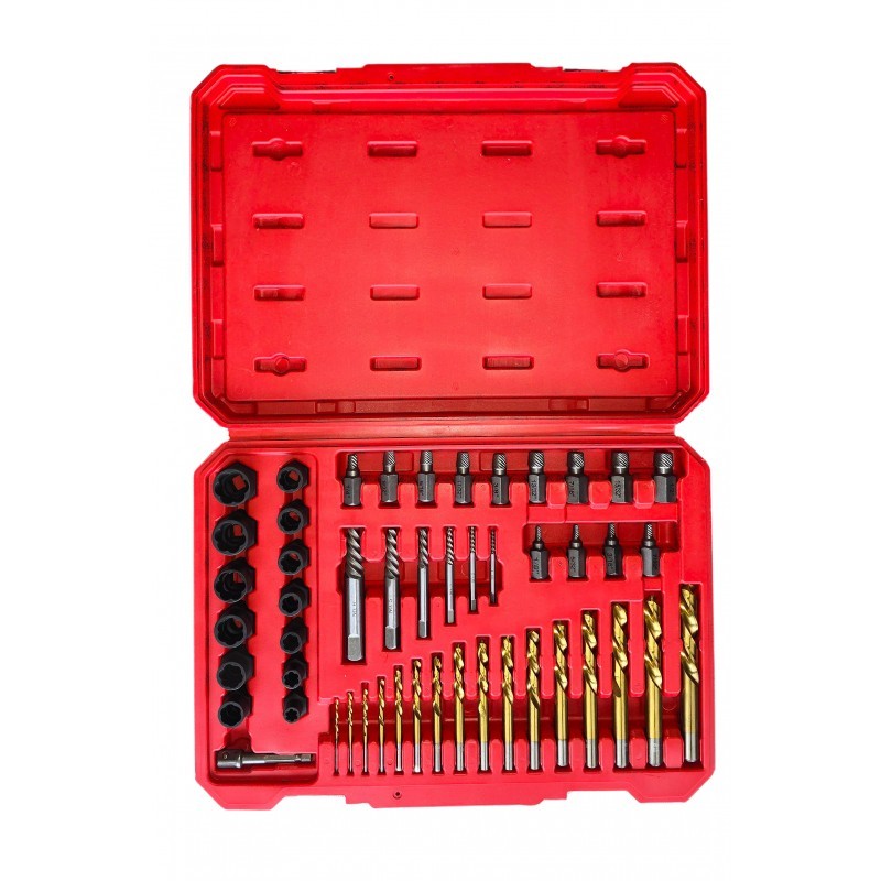 Zestaw do wykrecania urwanych śrub i wyrobionych nakrętek 49 szt MGS01937