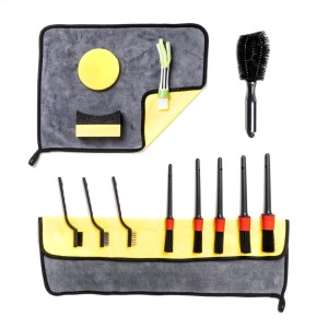 Zestaw do detailingu duży / Car detailing mix brush` sponge and microfiber set 14pcs 03100