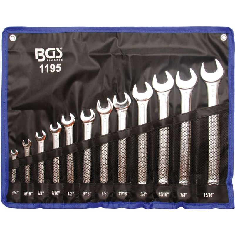 Klucze płasko oczk.` 1/4`-15/16`` 12szt. B.1195