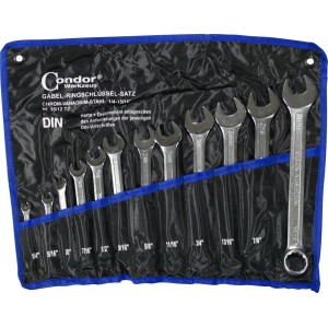 Klucze płasko oczk. 1/4`-15/16`` 12szt. C.35/12tz