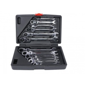 ZESTAW 12 KLUCZY PŁASKO OCZKOWYCH Z GRZECHOTKĄ NA PRZEGUBIE MGS01851B 