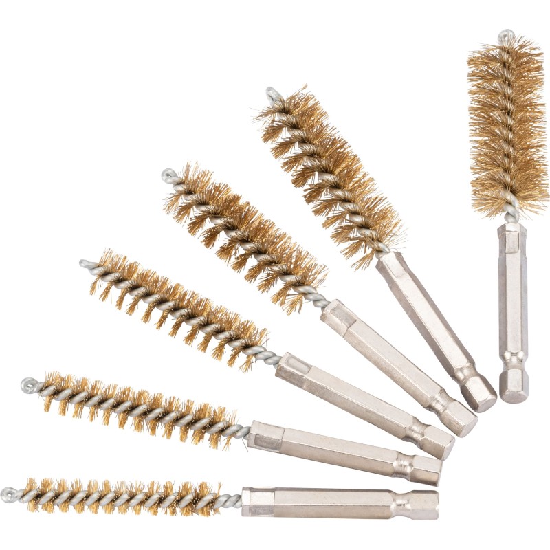 Szczotki trzpieniowe` 6 szt.` mosiądz Condor Werkzeug 8-19MM C.9506