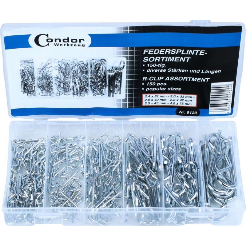 Zawleczki sprężynowe 150 szt. C.9120