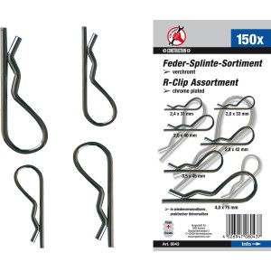 Zawleczki sprężynowe 150 szt. B.8043