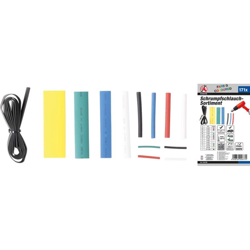 Rękawy termokurczliwe kolorowe` 171 szt. B.88188