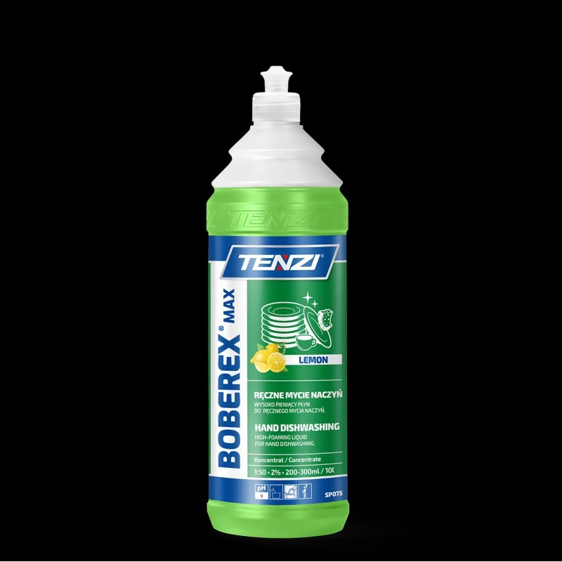 TENZI BOBEREX MAX LEMON - Płyn do mycia naczyń - Koncentrat - 1L  WSP075A001ZD004