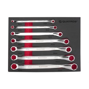 Zestaw 7szt. kluczy oczkowych specjalnych odgiętych 6-19mm QS50403