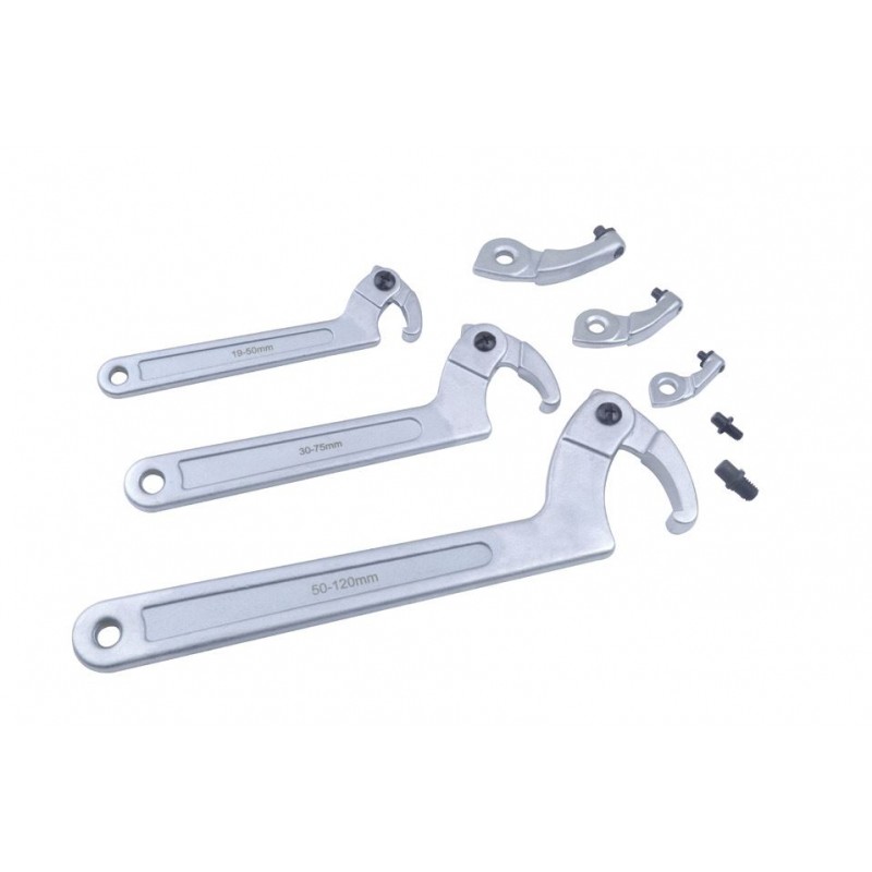 Zestaw kluczy hakowych 35-120mm QS80422