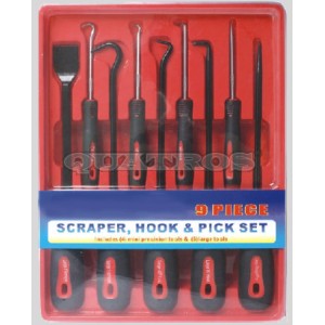 Kpl. grotów i skrobaków 9szt QS14122