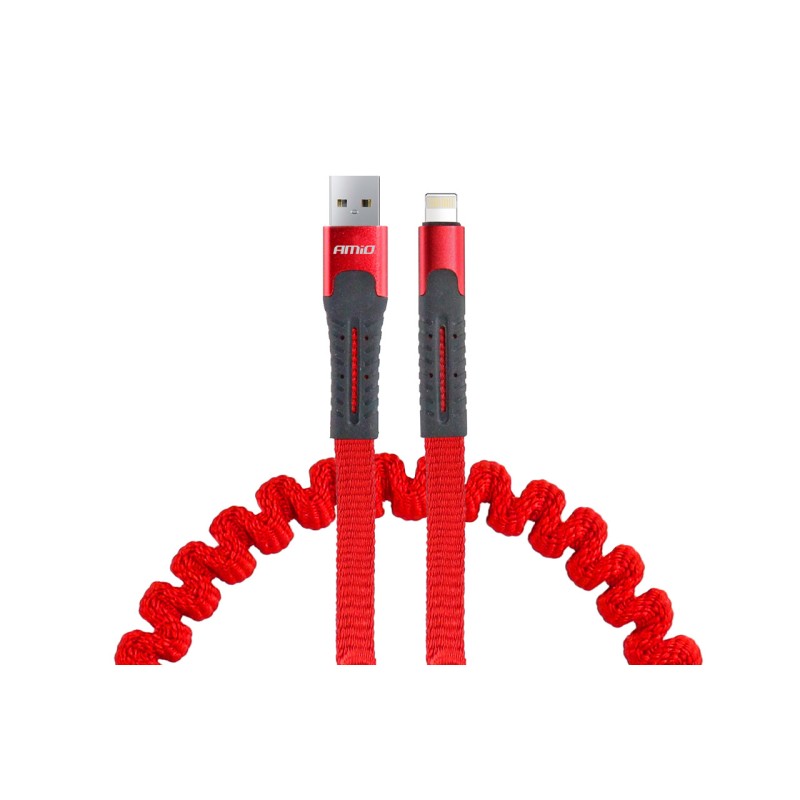 Kabel sprężynujący USB+Apple lightning 120cm FullLINK UC-13 02530