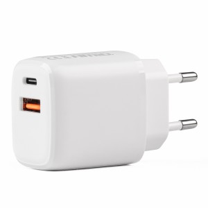 Ładowarka sieciowa PRO-09 USB+USB-C 20W Quick Charge 230V 02935