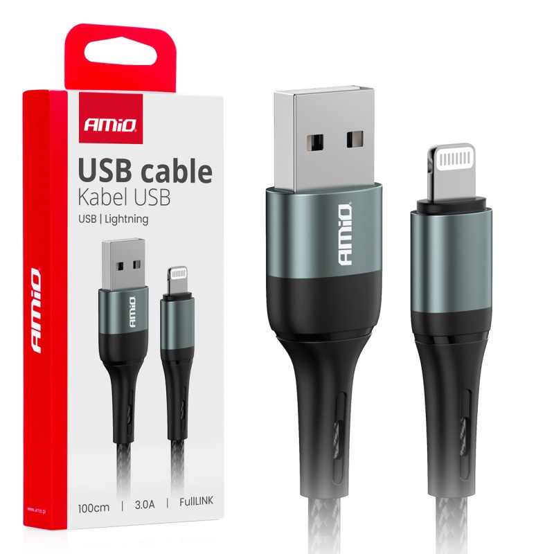 Kabel do ładowania USB-A - LIGHTNING IPHONE 3A 100cm FullLINK 03913
