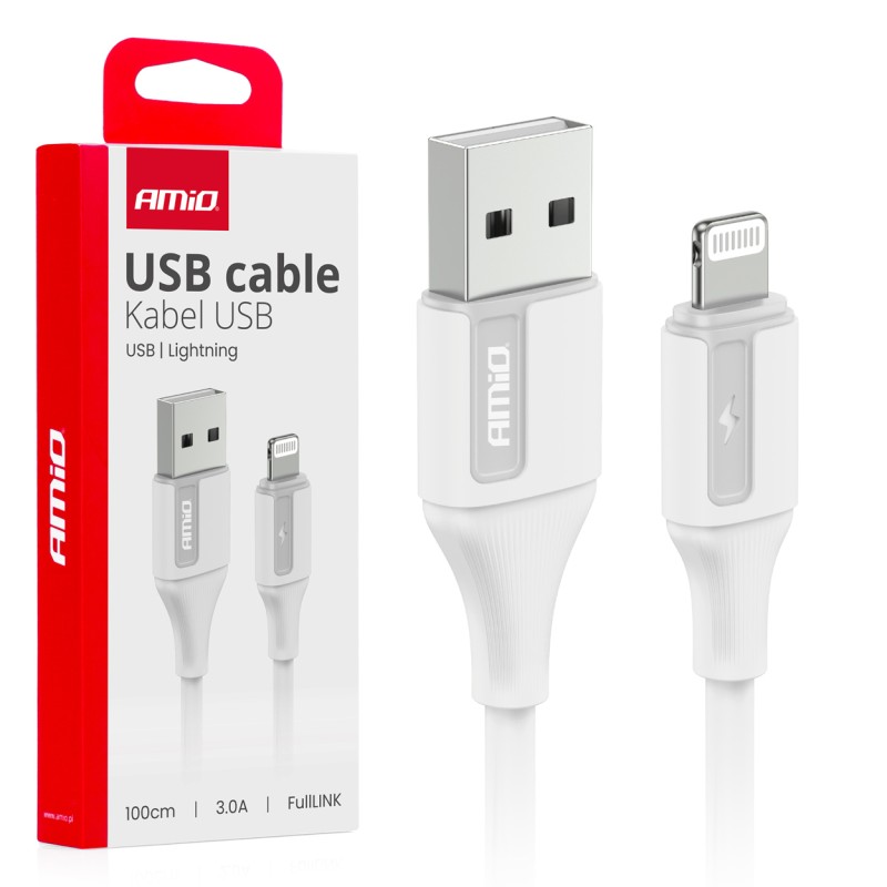 Kabel do ładowania USB-A - LIGHTNING IPHONE 3A 100cm FullLINK 03919