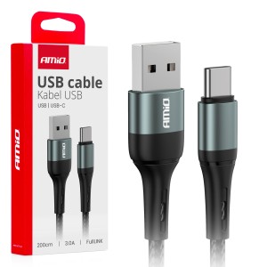 Kabel do ładowania USB-A - USB-C 3A 200cm FullLINK 03912