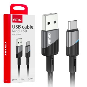 Kabel do ładowania USB-A - USB-C 3A 200cm FullLINK 03924