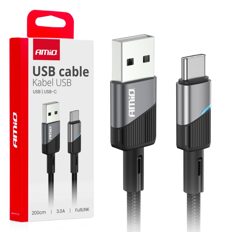Kabel do ładowania USB-A - USB-C 3A 200cm FullLINK 03924