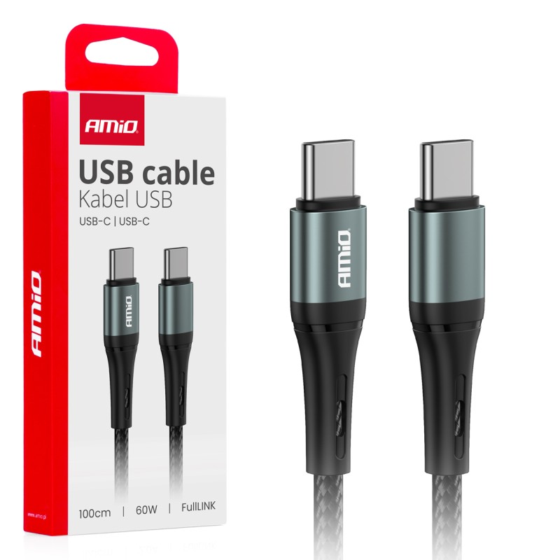 Kabel do ładowania USB-C - USB-C 60W 100cm FullLINK 03914