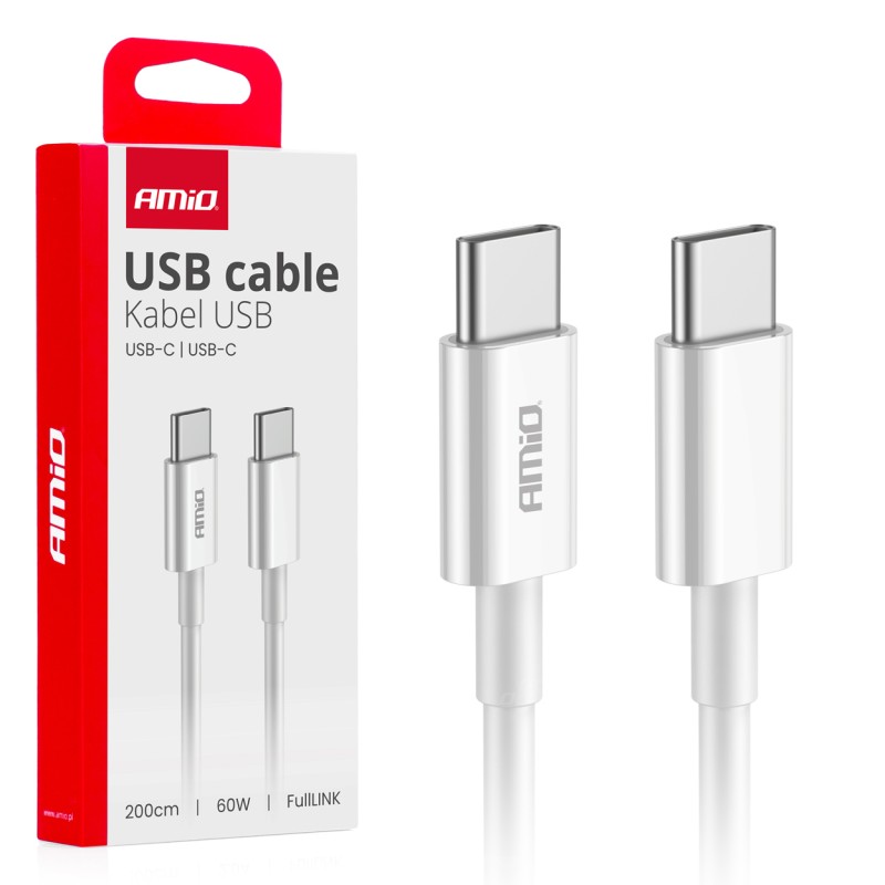 Kabel do ładowania USB-C - USB-C 60W 200cm FullLINK 03897