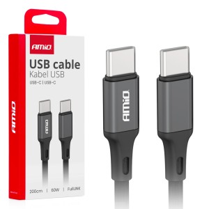 Kabel do ładowania USB-C - USB-C 60W 200cm FullLINK 03903