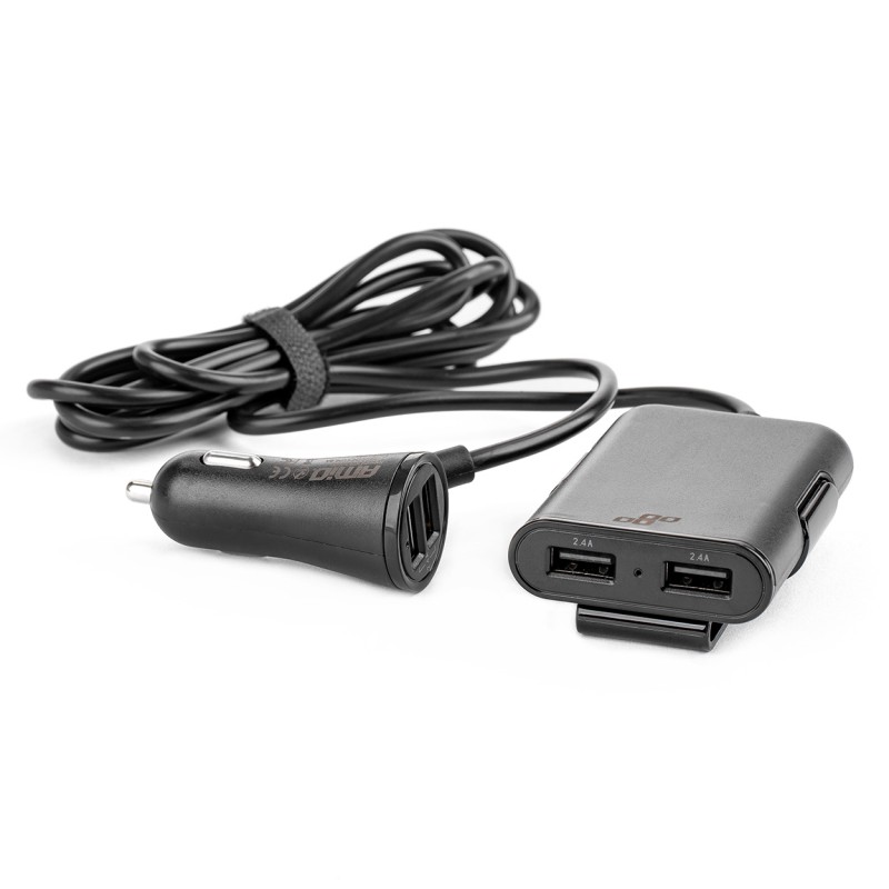 Ładowarka przód tył z przedłużaczem 4x USB 01986