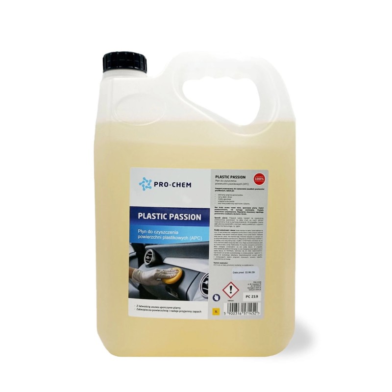 PLASTIC PASSION preparat do czyszczenia powierzchni plastikowych 5l PC219-5