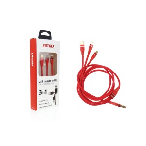 Multikabel do telefonu / Combo cable Lightning/USB C/micro USB 120cm 3.1A UC-7 02178