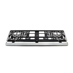 Ramka tablicy rejestracyjnej SREBRNA z obwódką / License plate frame SILVER 01163