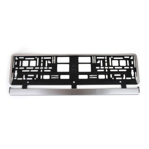 Ramka tablicy rejestracyjnej SREBRNA szczotkowana  / License plate frame SILVER Brush 01646