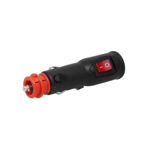Wtyczka gniazda zapalniczki z włącznikiem / Lighter socket plug with switch EURO/DIN 12/24V 02051
