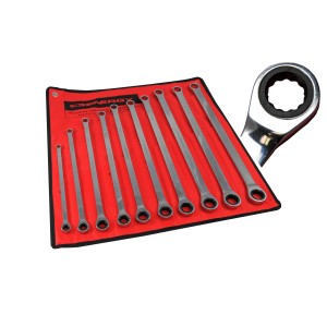 Zestaw kluczy oczkowych długich z grzechotką 10 szt. NE00489