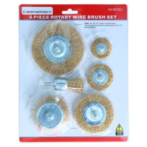 SZCZOTKI DRUCIANE NA WIERTARKĘ 6SZT. NE00782