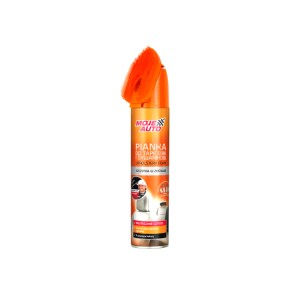 MOJE AUTO - Pianka do czyszczenia tapicerki z neutralizatorem zapachów 520 ml - Szczotka AM-19-589